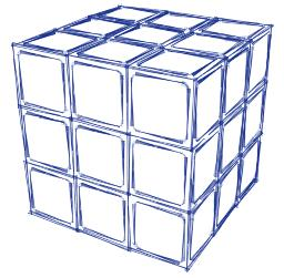 Sketch of a Rubik's cube